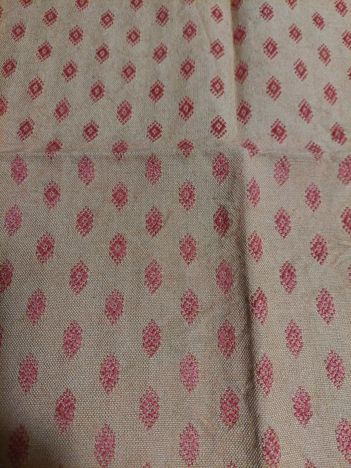 Coupon de tissu jacquard ameublement lin et soie 30 X 50 cm - Photo 3/4