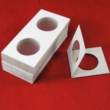 50 Cardboard 2 x 2 Coin Holder Mylar Flips for US Half Dollar 30.6mm or 1.2"