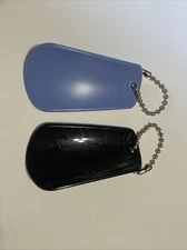 HTF • Tupperware Vintage Light Blue & Black Shoe Horn Keychain