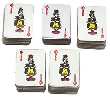 5x Mini Skat Kartenspiel 4x3cm Party Urlaub 54 Blatt Karten Joker Bus Reise