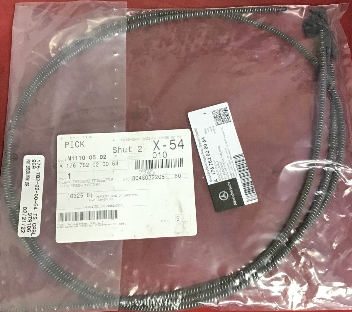 Genuine Mercedes-Benz Ts Cable 176782020064 | eBay