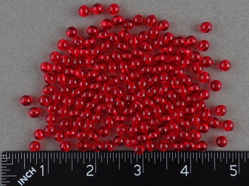 Aparejos de pesca redondos 6 mm 200 unidades rojo rubí EE. UU. envío gratuito - Imagen 1 de 4