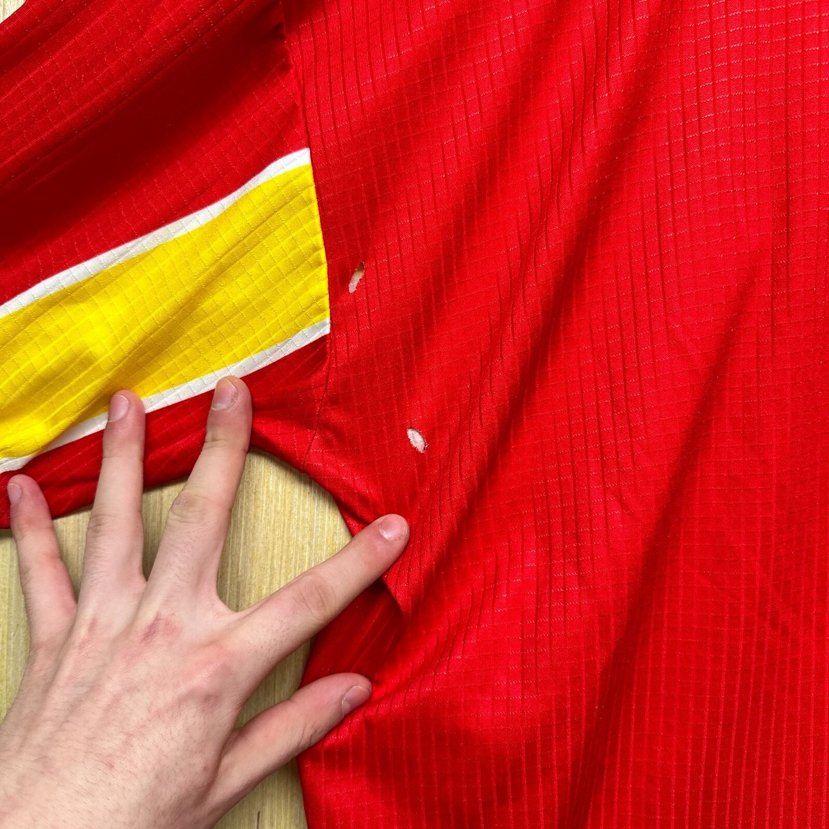 Vintage Macedonia Jersey Adult Size Large Red Short Sleeve Men's