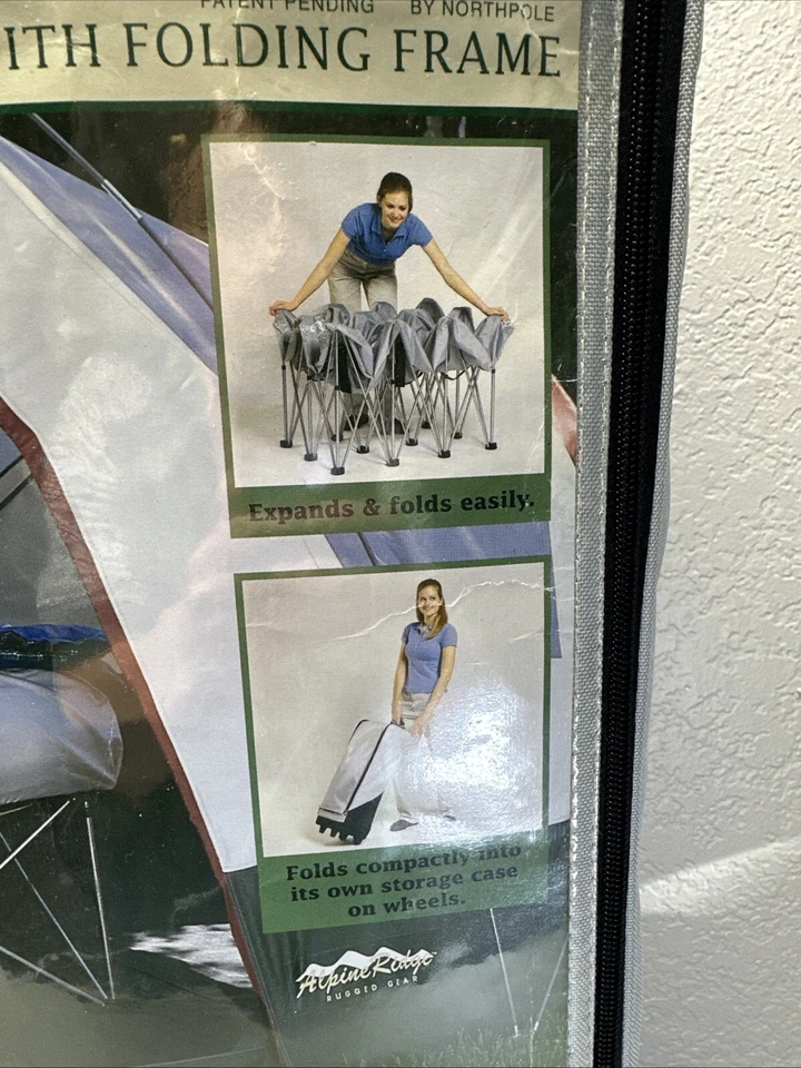 Alpine Ridge Queen Size Instant Bed Easy Set Up Bag W/ Wheels - Image 3 of 4