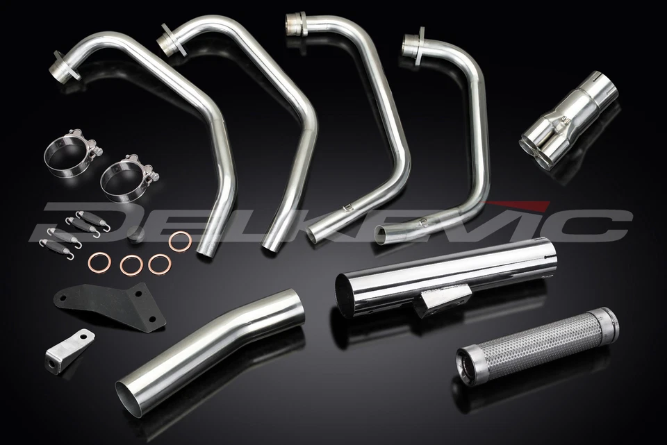 Silenciador recto de acero inoxidable 4-1 escape completo Honda CB900C CB1000C 1980-1983 Foto 3 de 4