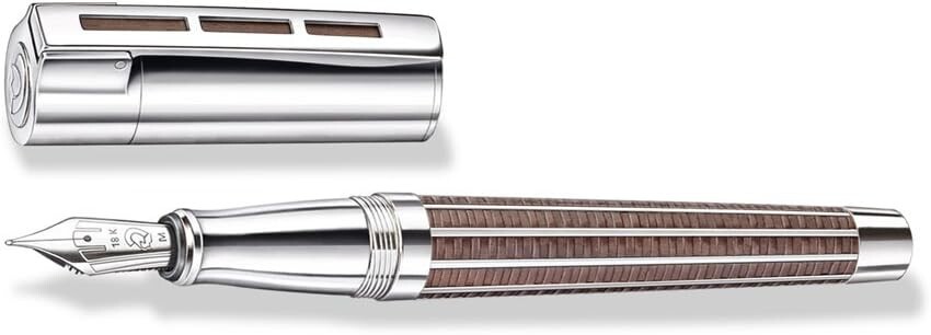 STAEDTLER Princeps M Füllhalter Füller Nussholz 18 Karat Goldfeder NEU  OVP