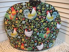 HANDMADE TEA COZY ROAMING ROOSTERS