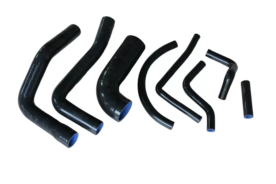 Radiador y manguera de admisión de aire de silicona negra diésel Fit Toyota Land Cruiser HJ60 2H Foto 2 de 4