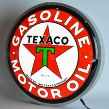Texaco 15" Slim Line Backlit LED Wall Mount Lighted Sign Neonetics 7TXOIL