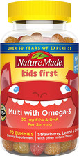 Nature Made Kids First Multivitamin Gummies with Omega-3 Vitamins Minerals 70 ct
