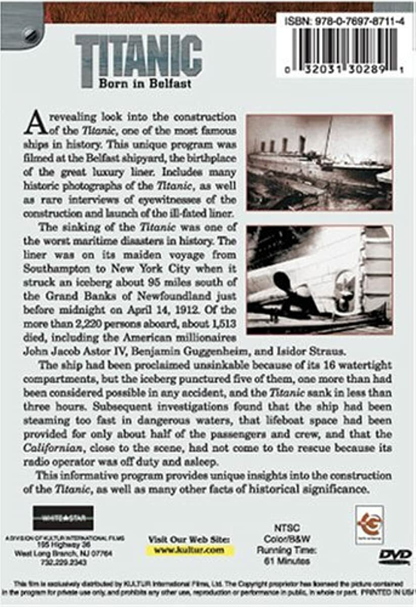 その他 Titanic: Born in Belfast [DVD] Titanic: A Legend Born in Belfast (DVD), Network Ireland