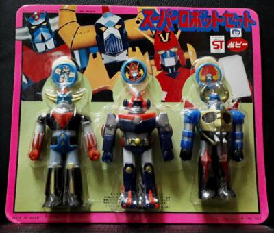 Combattler V Gaiking Grendizer Super Robot Soft Vinyl Figure set