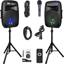 PRORECK Dance 12 Portable 12-Inch 1000 Watts 2-Way Powered PA Speaker System