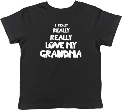 I Really Really Love My Grandma Kinder Kids T-Shirt Jungen Mädchen