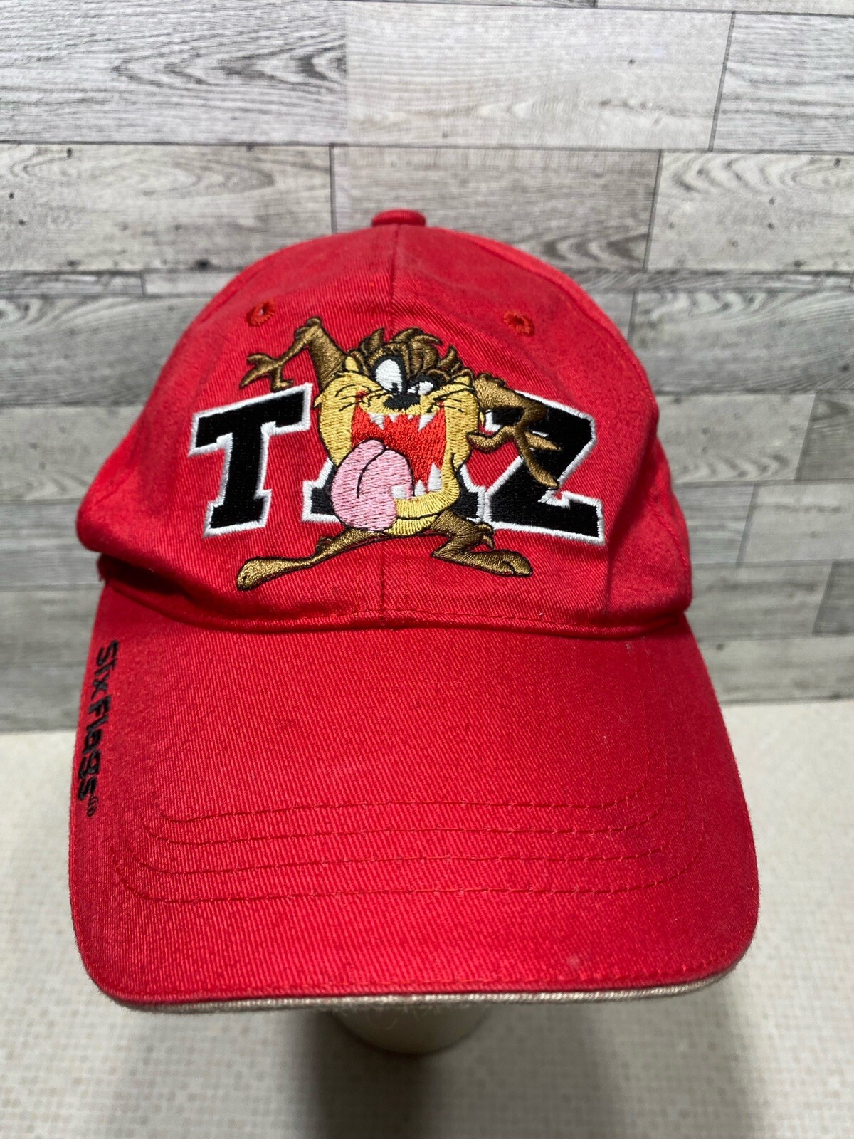 Loony Toons Taz Tasmanian Devil Six Flags Red Adult A… - Gem