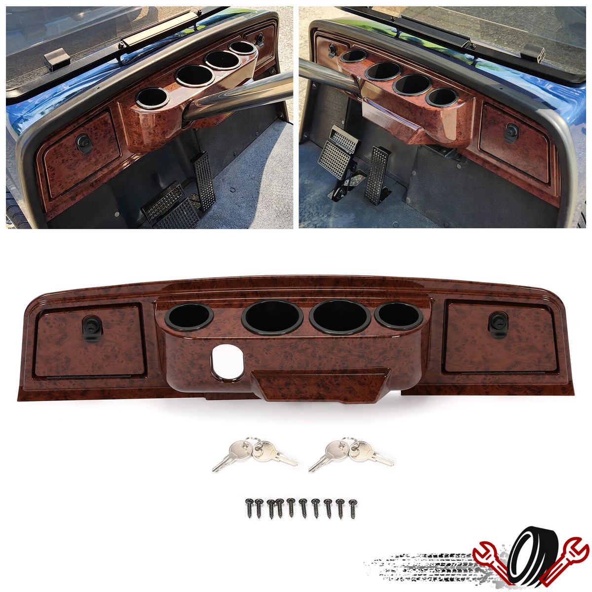 soi＊ For Yamaha G14 G16 G19 G22 Golf Cart Wood Grain Dash Board