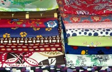 100 Cotton Fabric Fat eighths 18" X 11" U-Pick Pattern No Selvages