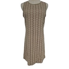 Mark & James X Badgley Mischka Beige Lace Sleeveless Knee Length Dress Size M
