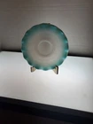 Hazel-Atlas Vintage Milk Glass Crinoline Blue Ripple Saucer, 5.5"