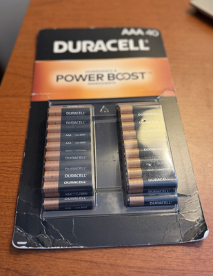 #ad Duracell Power Boost AAA Alkaline Batteries 40 Pack 1.5V MN2400 $20.47