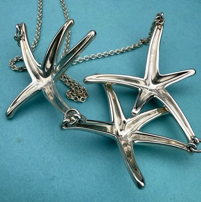 Tiffany & Co Sterling Silver Elsa Peretti Three 3 Starfish