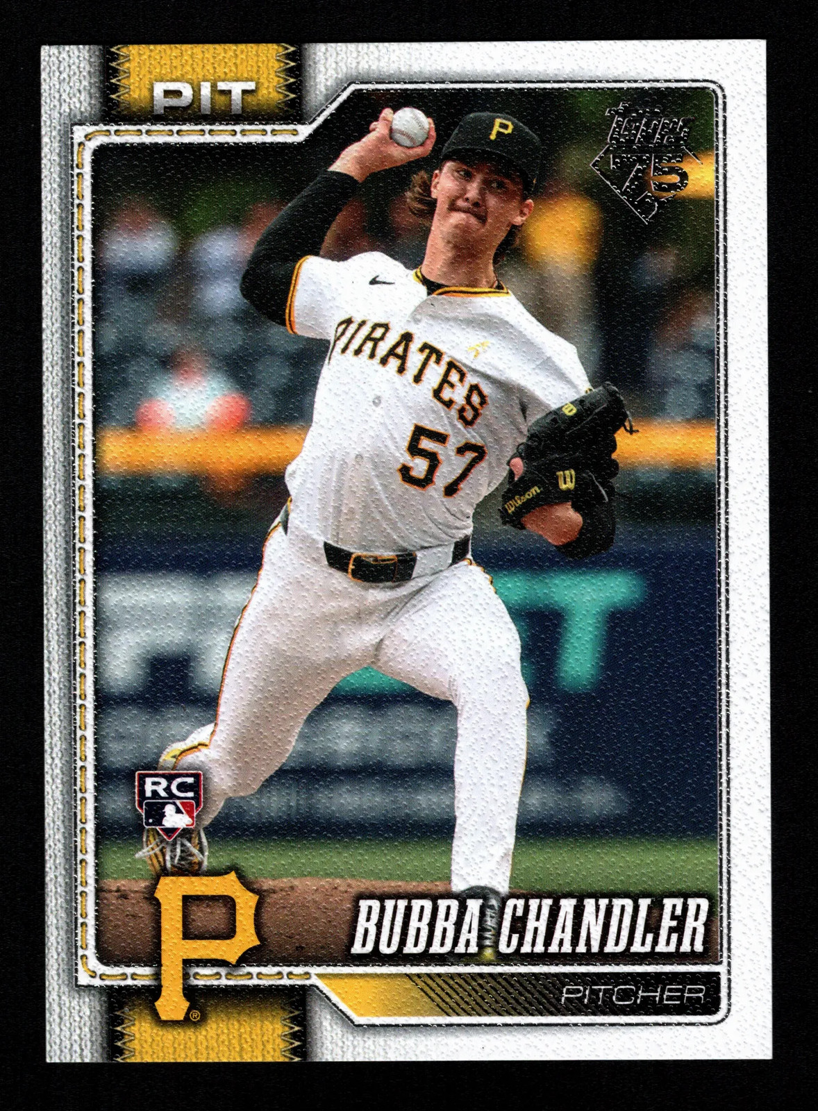 Bubba Chandler 2026 Topps Series One #283 Canvas/50 SP Rookie RC Pirates