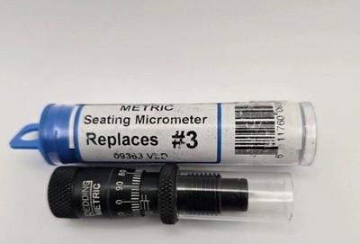 Redding 1  Metric Bullet Seating Micrometer VLD  #3 Seat Plug 09363 Z Series
