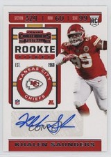 2019 Panini Contenders Rookie Ticket Khalen Saunders #266 Auto 1ru7