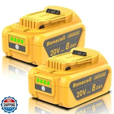 Bonacell 2Pack 8.0Ah Replacement Battery for Dewalt 20V Battery Compatible wi