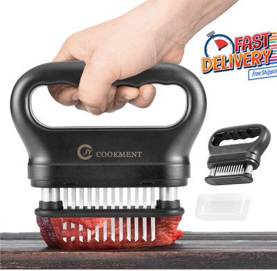 JY COOKMENT Meat Tenderizer Tool with 48 Stainless Steel Ultra Sharp Needle B...