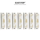 EASTTOP 7Keys Diatonic Harmonica Set 10Hole Blues Harp Mouth Organ Set of 7 Gift