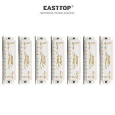 EASTTOP 7Keys Diatonic Harmonica Set 10Hole Blues Harp Mouth Organ Set of 7 Gift
