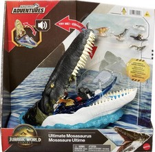 Jurassic World Rebirth Deluxe Mosasaurus Playset with 7 Interactive Features New