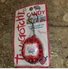 1997 Tamagotchi Candy Pastel Eggs Pink NOS NISP UFO RED
