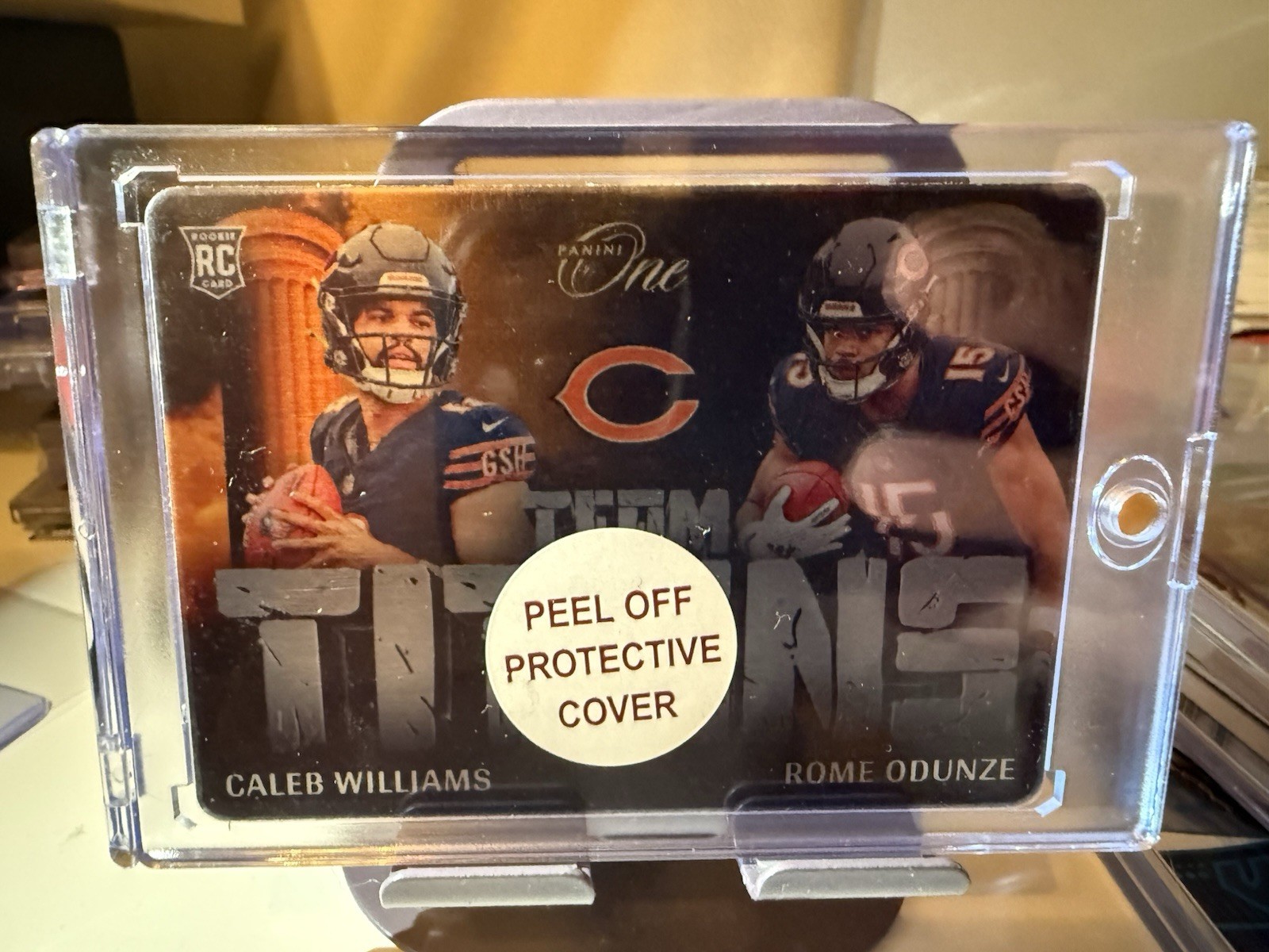 2024 Panini One Caleb Williams Rome Odunze Team Titans Case Hit Metal Rookies