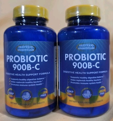 2x Nutrition Essentials Probiotics 900B-C With LACTASE 60ct Exp 2/28