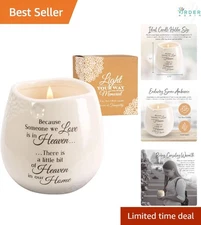 Ceramic Candle 8oz Soy Wax Floral Scent Memory Sympathy Remembrance Gift