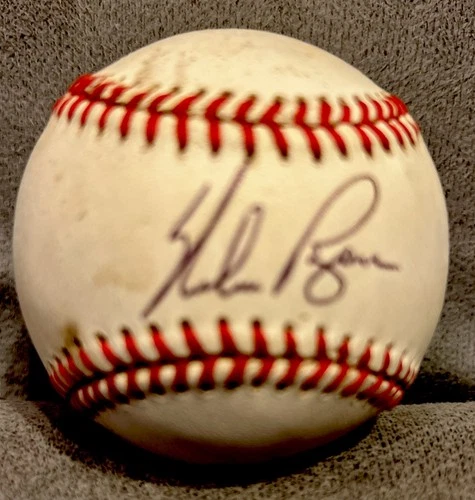 Nolan Ryan Autographed Signed AUTO MLB Bobby Brown Baseball Rawlings