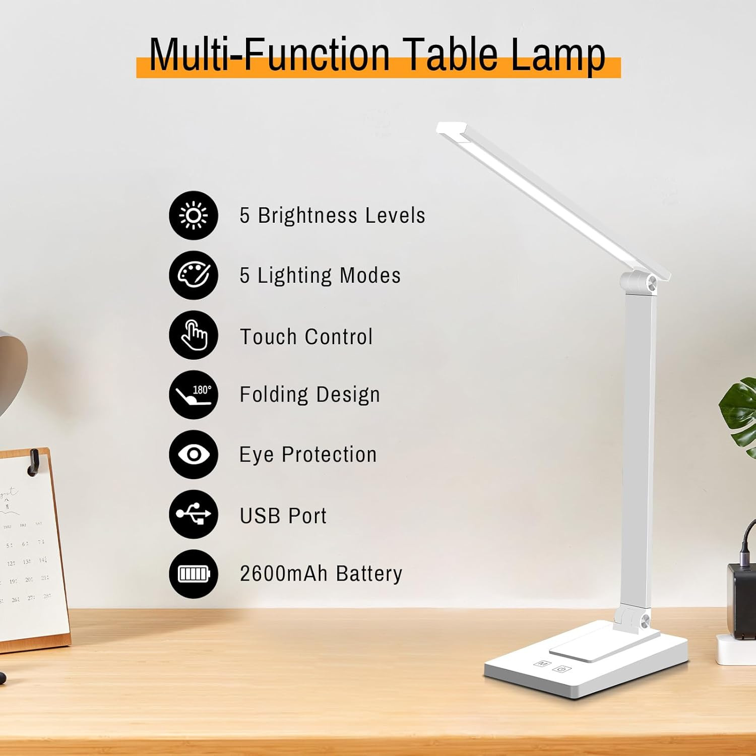Lampada Design LED Ricaricabile - Eleganza e Luce da Comodino 800LM - 2