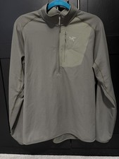 Arc'teryx Men's Delta LT 1/4 Zip Fleece Large Colour Green Excellent Condition L