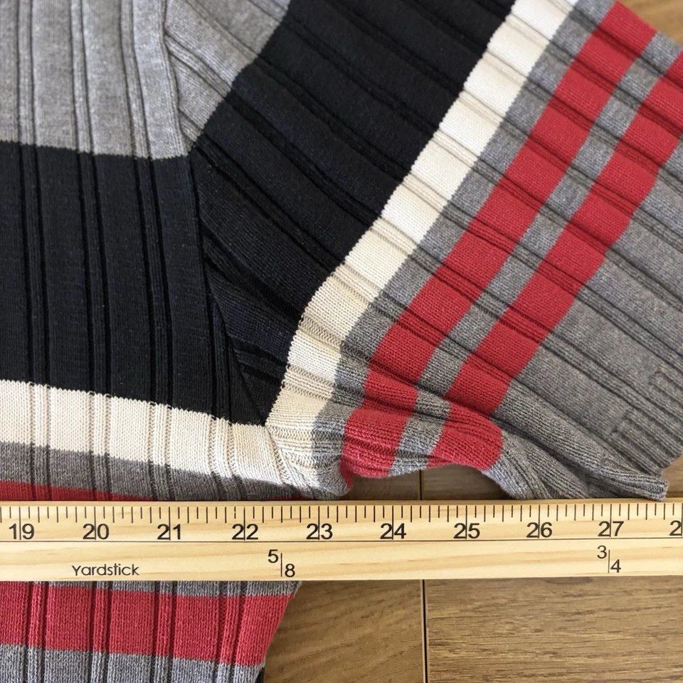 Phat Farm Polo Shirt Mens Size XL Gray Ribbed Striped Vintage Cotton 92 - Image 4 of 4