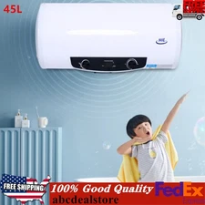45L Wall Mounted Electric Water Heater Quick Heating Storage Tank Water Heater