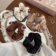 Korean Contrast Color Scrunchies Hair Accessories Simple Elastic Hair Band Women
