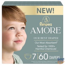 Amore by Pampers Diapers Enormous Pack-Size 7 - 60ct:Diaper Weight Range 26 lbs