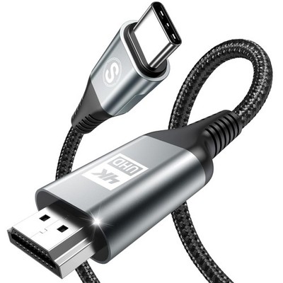 USB C Kabel, HDMI Kabel, 4K Kabel, Thunderbolt kompatibel, 2m, Geflochten, Mfi