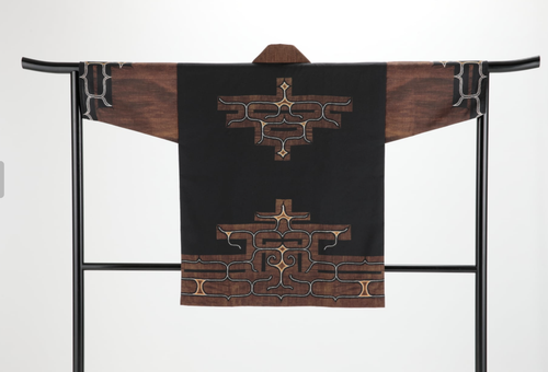 Ainu Hanten Sublimation-Printed Robe with Traditional Ainu Design made in JAPAN - Picture 9 of 9