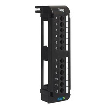 CAT6 Patch Panel, UL Listed  PoE  Gigabit Applications, Wall Mount 12 Port ...
