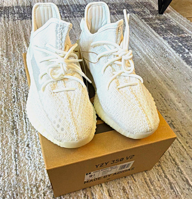 adidas Yeezy Boost 350 V2 Bone White Men's Low Top Sneaker Size 9.5 HQ6316 2022