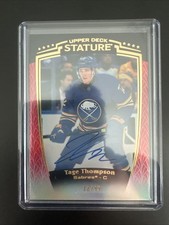 2024-25 Upper Deck Stature Tage Thompson Auto #8 Sabres Red Parallel/99 USA