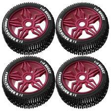 4x 17mm Hex Hub RC Car Wheel Rim Tires Tyres for HSP KYOSHO 1/8 Off-Road Buggy m